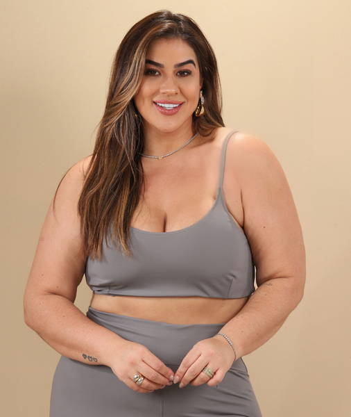 Top Liz - Cinza – Brilho do Sol