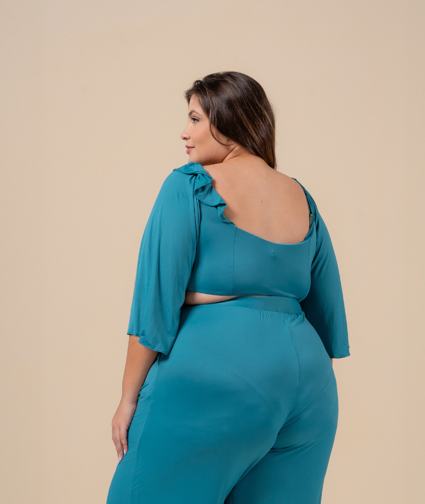 Cropped Romana - Azul Aqua
