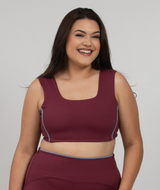 Top Milla Plus Size - Bordô/Azul Céu