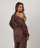 Camisa Camila - Linho Café