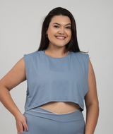 Regata Cropped Samantha - Azul Celeste